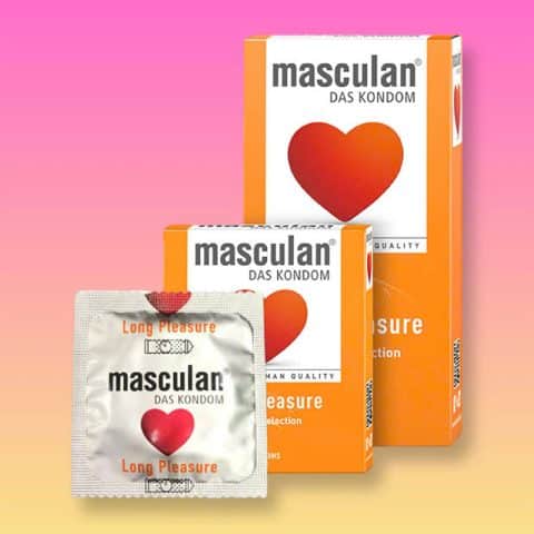 Bao cao su Masculan Long Pleasure gai, kéo dài quan hệ - hộp 10c