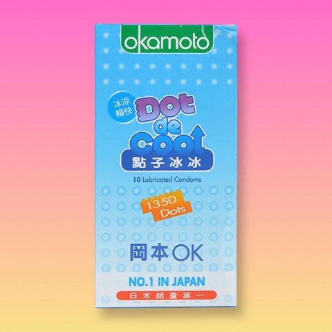 Bao cao su Okamoto Dot De Cool gai lạnh kéo dài thời gian - Hộp 10c
