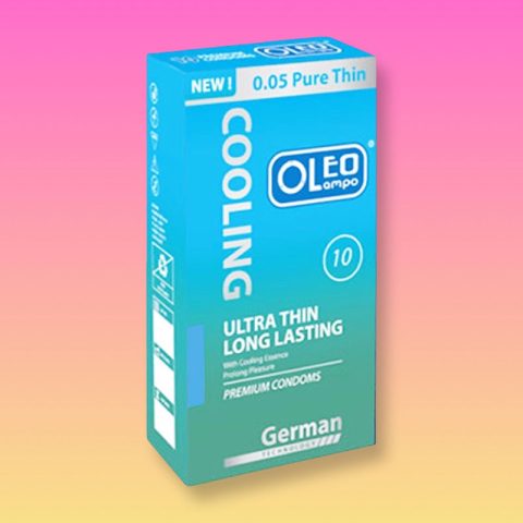 Bao cao su Oleo Lampo Cooling trơn mỏng, kéo dài thời gian quan hệ