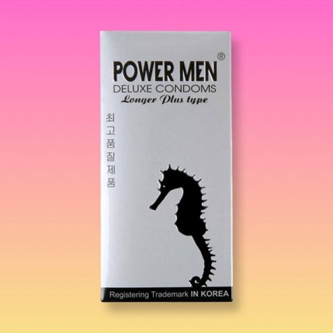 Bao cao su Powermen cá ngựa bạc gân gai chống xuất tinh sớm - Hộp 12c