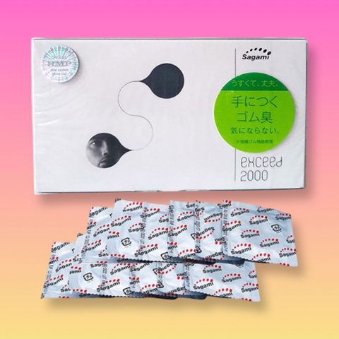Bao cao su Sagami Exceed 2000 siêu mỏng, chống tuột - Hộp 12c