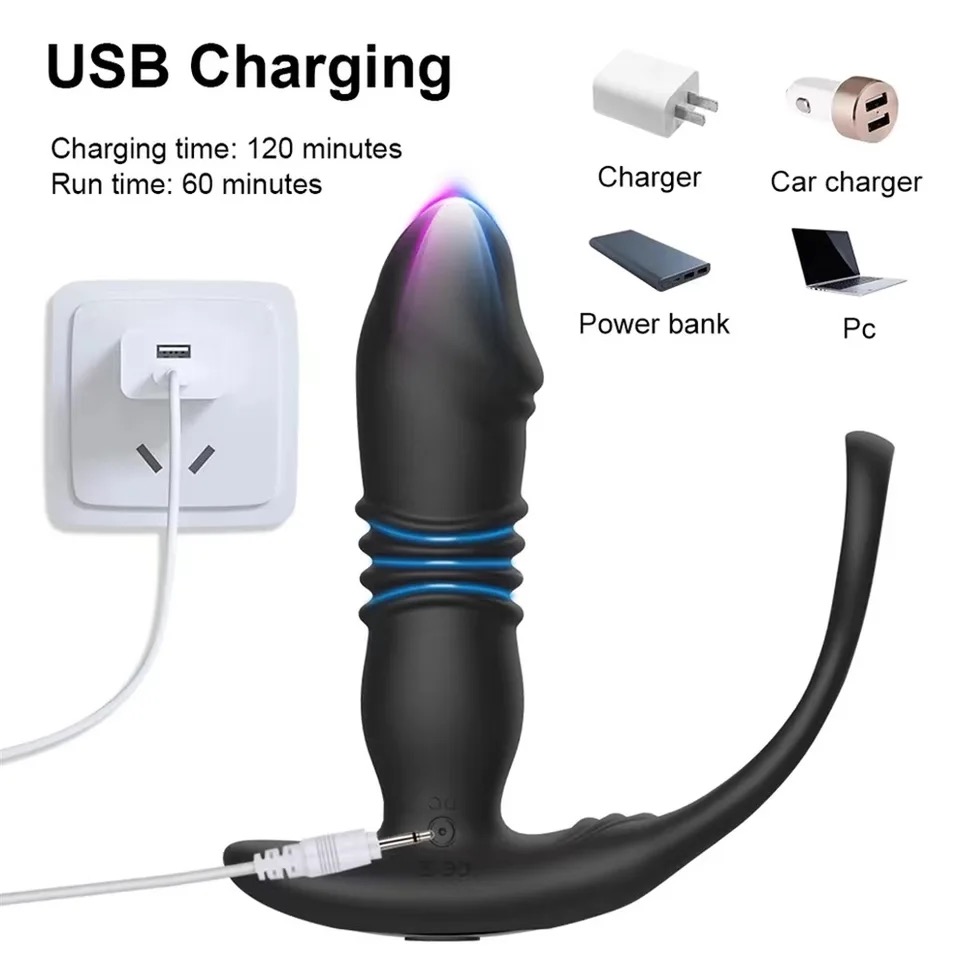 Anal plug rung thụt massage kích thích tuyến tiền liệt cho nam giới - Ảnh 4