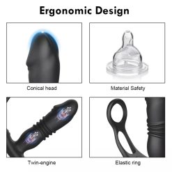 Anal plug rung thụt massage kích thích tuyến tiền liệt cho nam giới - Ảnh 5