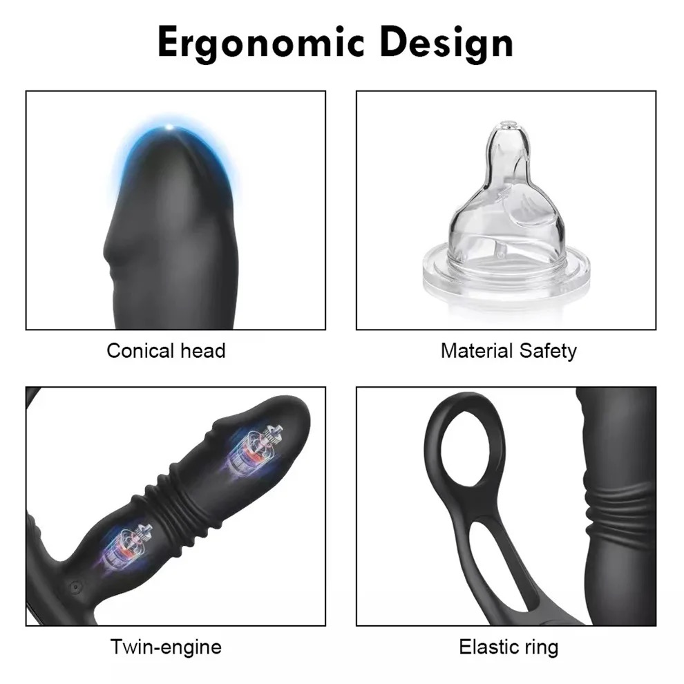 Anal plug rung thụt massage kích thích tuyến tiền liệt cho nam giới - Ảnh 5