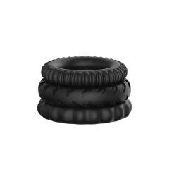 Bộ 3 vòng đeo dương vật Titan silicon màu đen - Ảnh 2