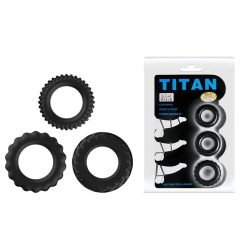 Bộ 3 vòng đeo dương vật Titan silicon màu đen - Ảnh 6