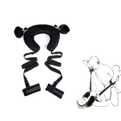 Bộ khóa tay chân có gối đầu chơi bạo dâm (Đen)