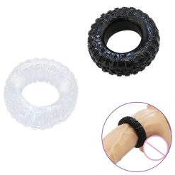 Cockring silicon trắng đen Rally Tire - bộ 2 vòng - Ảnh 3