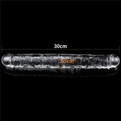 Dương vật giả hai đầu Lovetoy Flawless Clear Double Dildo 12 inch - Ảnh 5