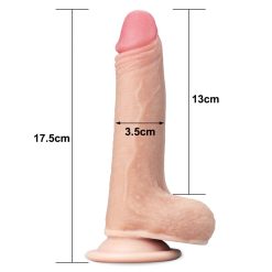 Dương vật giả Lovetoy Sliding Skin Dong 7 Inch 2 lớp da siêu mềm - Ảnh 2