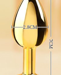 Nút cắm hậu môn inox mạ vàng - Ảnh 5