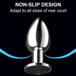 Phích cắm hậu môn inox rung 10 chế độ, điều khiển từ xa - Ảnh 4