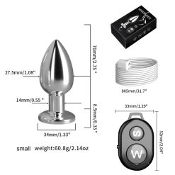 Phích cắm hậu môn inox rung 10 chế độ, điều khiển từ xa - Ảnh 11