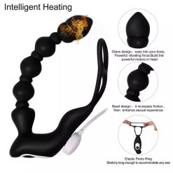 Plug hạt rung massage tuyến tiền liệt nam, có điều khiển từ xa - Ảnh 4