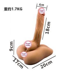 Sex Doll For Gay - Silicon nguyên khối thủ dâm có dương vật 18cm - Ảnh 4