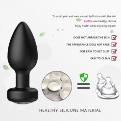 Plug cắm hậu môn silicon rung 10 chế độ, điều khiển từ xa - Ảnh 5