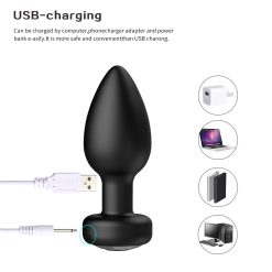 Plug cắm hậu môn silicon rung 10 chế độ, điều khiển từ xa - Ảnh 6