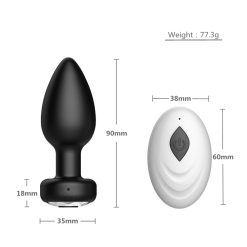 Plug cắm hậu môn silicon rung 10 chế độ, điều khiển từ xa - Ảnh 8