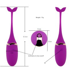 Trứng rung không dây Cá Heo điều khiển từ xa 10 chế độ - Ảnh 4
