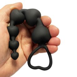 Chuỗi hạt silicon kiểu trái tim kích thích hậu môn siêu sướng - Ảnh 2