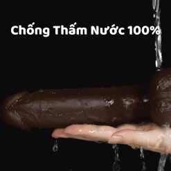 Dương vật giả Lovetoy Sliding Skin Dual Layer Dong – Black 9 inch - Ảnh 6