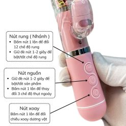 Dương vật giả rung xoay thụt Pink Butterfly 12 chế độ - Ảnh 5