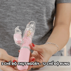 Dương vật giả rung xoay ngoáy Pink Rabbit 12 chế độ - Ảnh 3