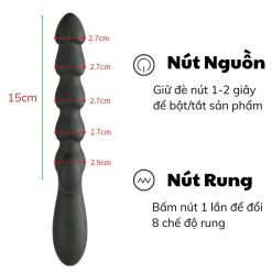 Máy rung massage hậu môn Yunman Threaded 2 nhánh, sạc pin - Ảnh 4