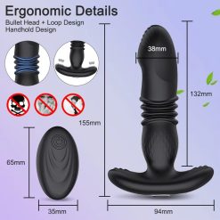 Plug dương vật giả FairyKiss rung thụt 10 chế độ, điều khiển xa - Ảnh 5