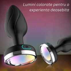Plug hậu môn đèn LED rung 12 chế độ, điều khiển từ xa - Ảnh 2