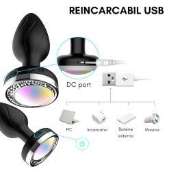 Plug hậu môn đèn LED rung 12 chế độ, điều khiển từ xa - Ảnh 4