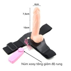 Dương vật giả dây đeo rỗng ruột giá rẻ, có rung - Ảnh 6