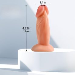 Dương vật giả gắn tường silicon lùn - 11,5x3cm - Ảnh 6