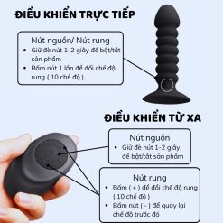 Máy rung hậu môn điều khiển từ Yun Man 10 chế độ - Ảnh 5
